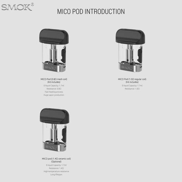 Cápsulas de repuesto SMOK Mico | Paquete de 3 